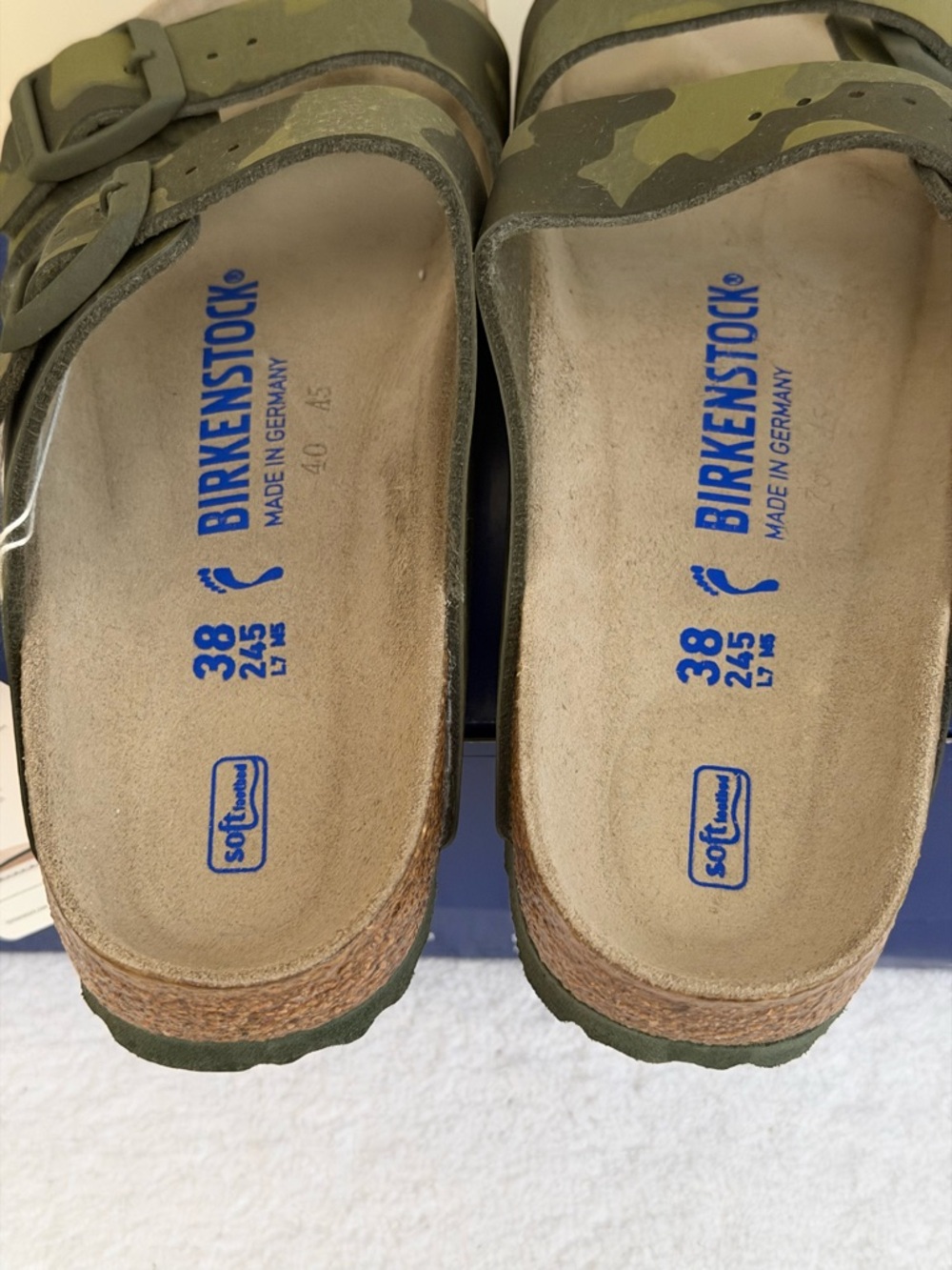 Birkenstock Arizona Bioko-Flor Soft Footbed Sandals Size EU38, US W7/M5 - Picture 5 of 7